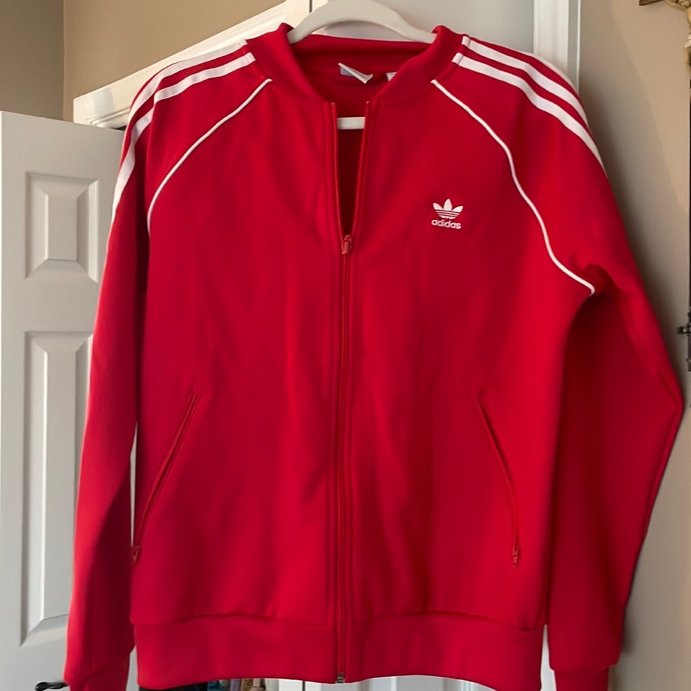 Adidas Red Tracksuit Top